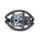 Hamsa Hand Evil Eye Ring