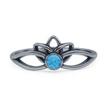 Oxidized Lotus Ring