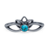 Oxidized Lotus Ring