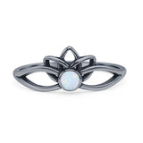 Oxidized Lotus Ring
