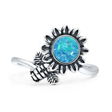 Oxidized Flower & Bee Oxidized Ring