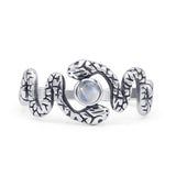 Oxidized Snake Ring