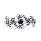 Oxidized Snake Ring