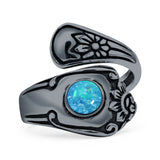 Oxidized Silver Spoon Oxidized Ring