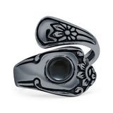 Oxidized Silver Spoon Oxidized Ring