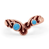 Oxidized Mushroom Chevron Ring