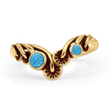 Oxidized Mushroom Chevron Ring