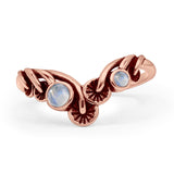 Oxidized Mushroom Chevron Ring