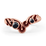 Oxidized Mushroom Chevron Ring