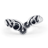 Oxidized Mushroom Chevron Ring
