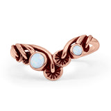 Oxidized Mushroom Chevron Ring