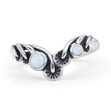 Oxidized Mushroom Chevron Ring