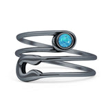 Oxidized Safety Pin Oxidized Ring