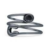 Oxidized Safety Pin Oxidized Ring
