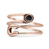 Oxidized Safety Pin Oxidized Ring