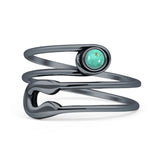 Oxidized Safety Pin Oxidized Ring