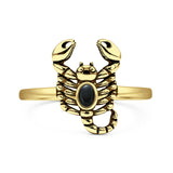 Lab Created Black Onyx Scorpion Ring Oxidized 925 Sterling Silver