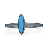 Oxidized Solitaire Ring