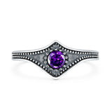 Beaded Halo Chevron Ring