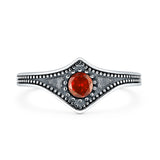 Beaded Halo Chevron Ring