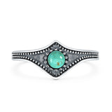 Beaded Halo Chevron Ring