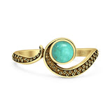 Turquoise Octopus Tentacles Ring Oxidized 925 Sterling Silver