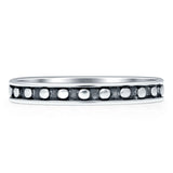 Minimalist 3mm Spinner Rings Oxidized Fidget Band 925 Sterling Silver