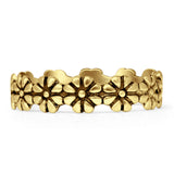 Oxidized Floral Ring