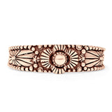 Oxidized Floral Filigree Beaded Band