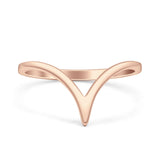 V Midi Band Chevron Ring