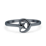 Crescent Moon & Star Ring