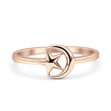 Crescent Moon & Star Ring