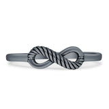 Infinity Rope Oxidized Ring