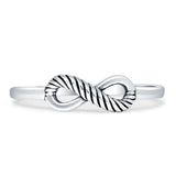 Petite Infinity Ring Rope Oxidized 925 Sterling Silver