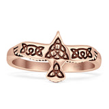 Trinity Bird Oxidized Ring