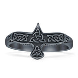 Trinity Bird Oxidized Ring