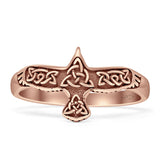 Trinity Bird Oxidized Ring