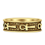 Oxidized Ankh Ring