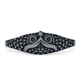 Oxidized Owl Ring