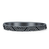 Swirl Bali Style Oxidized Beaded Band