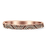 Swirl Bali Style Oxidized Beaded Band