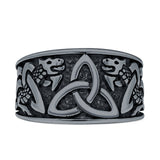 Triquetra Trinity Dragon Celtic Knot Ring