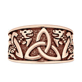 Triquetra Trinity Dragon Celtic Knot Ring