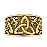 Triquetra Trinity Dragon Celtic Knot Ring