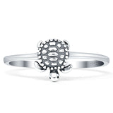 Turtle Ring Oxidized Band