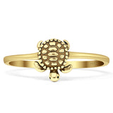 Turtle Ring Oxidized Band
