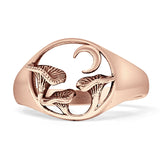 Octopus Tentacles Seawave Oxidized Ring