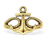 Twisted Roope Oxidized Anchor Ring