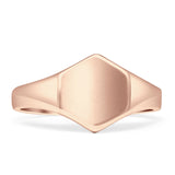 Geometric Hexagonal Signet Ring