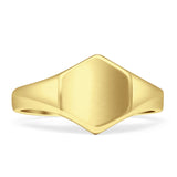 Geometric Hexagonal Signet Ring